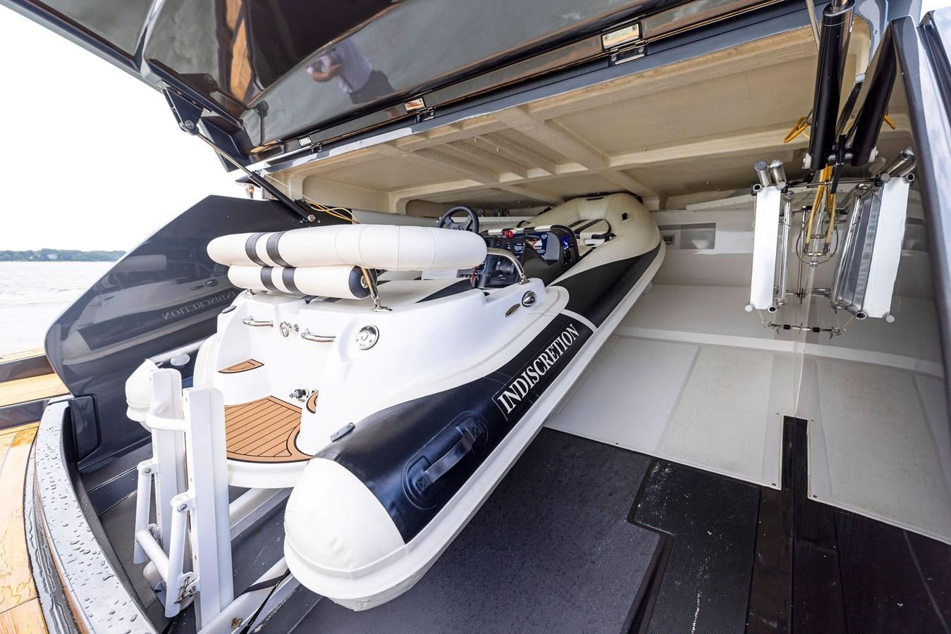 the inside of a car aboard INDISCRETION Yacht for Sale