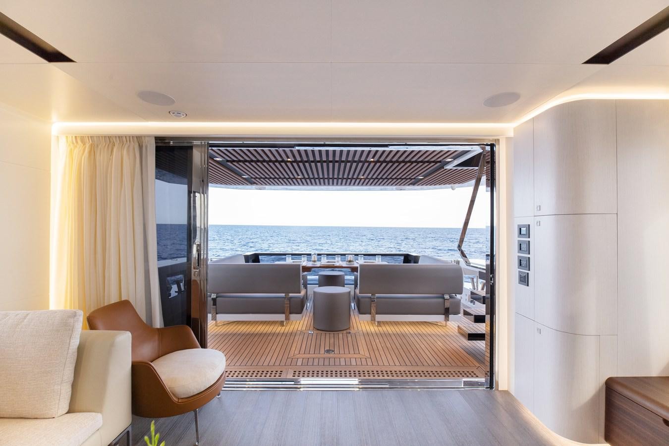 a room with a view of the ocean aboard ASTO82AS8724 Yacht for Sale