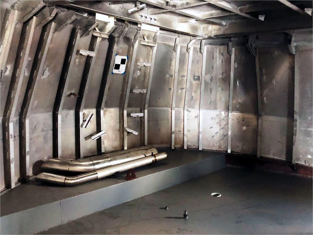 a large metal machine aboard SEA MONSTER Yacht for Sale