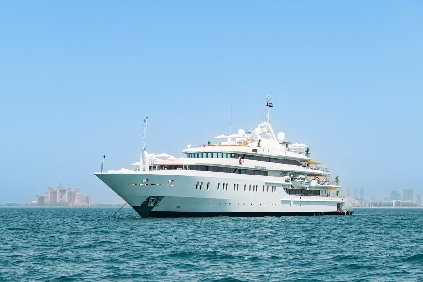 a white boat in the water aboard MOONLIGHT II Yacht for Sale