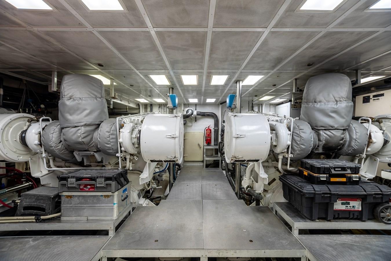 a large machine in a factory aboard GRANDEUR Yacht for Sale