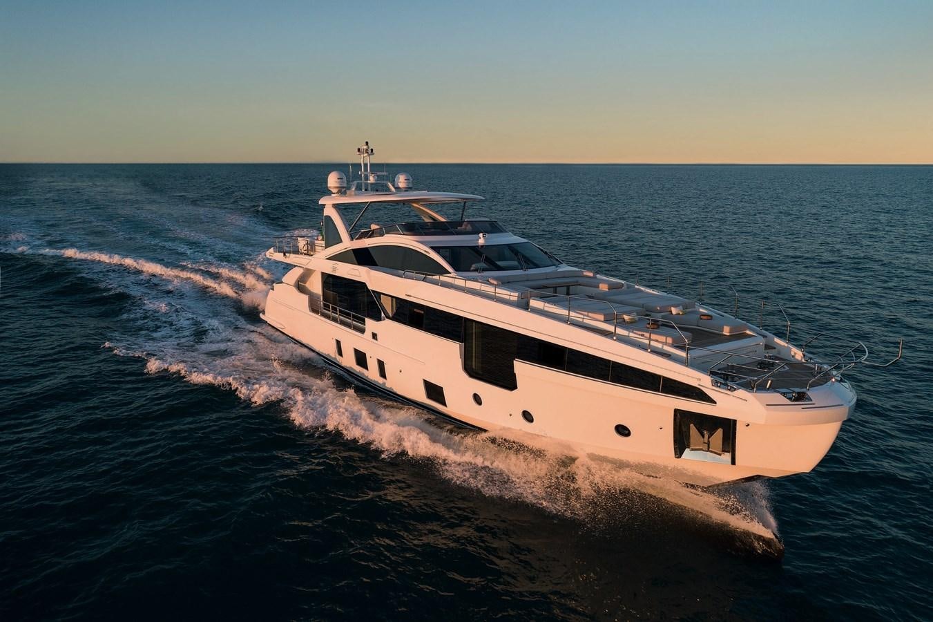 a white yacht on the water aboard ONE & ONLY Yacht for Sale
