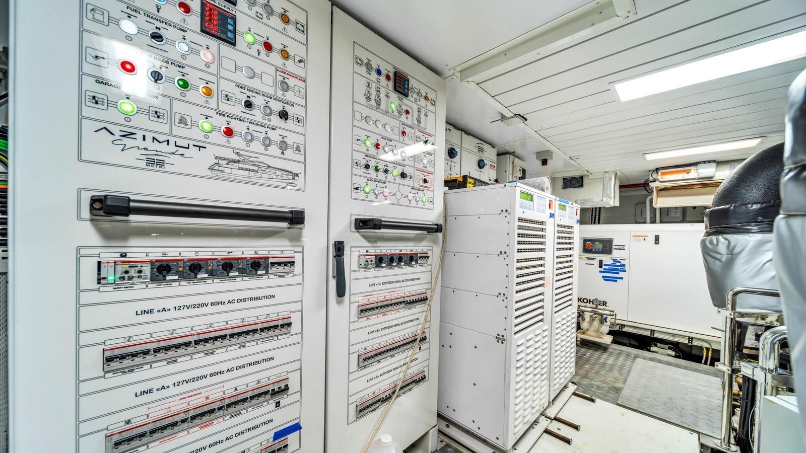 a room with several machines aboard ONE & ONLY Yacht for Sale