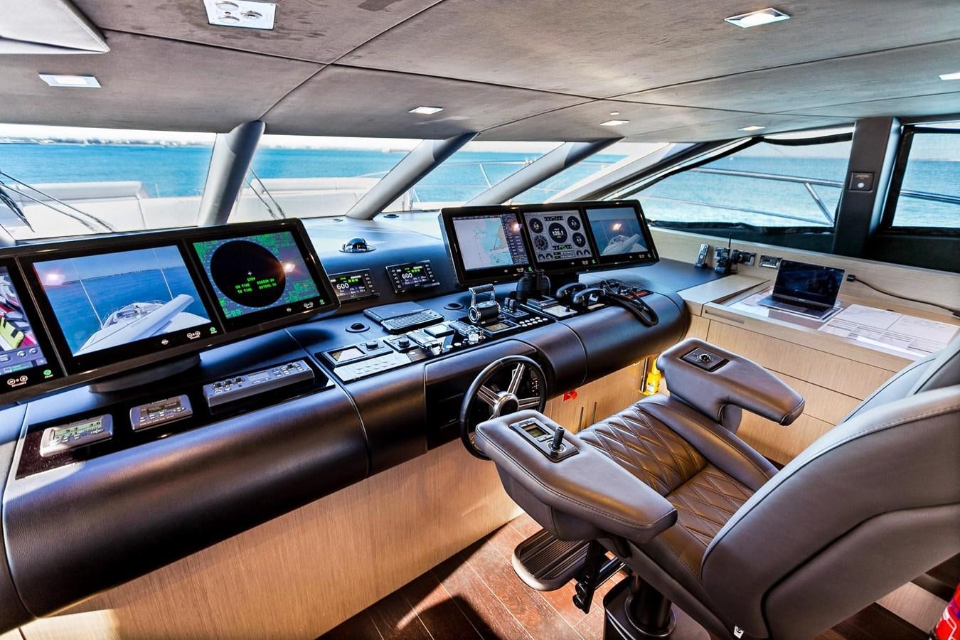 inside of an airplane aboard POPS Yacht for Sale