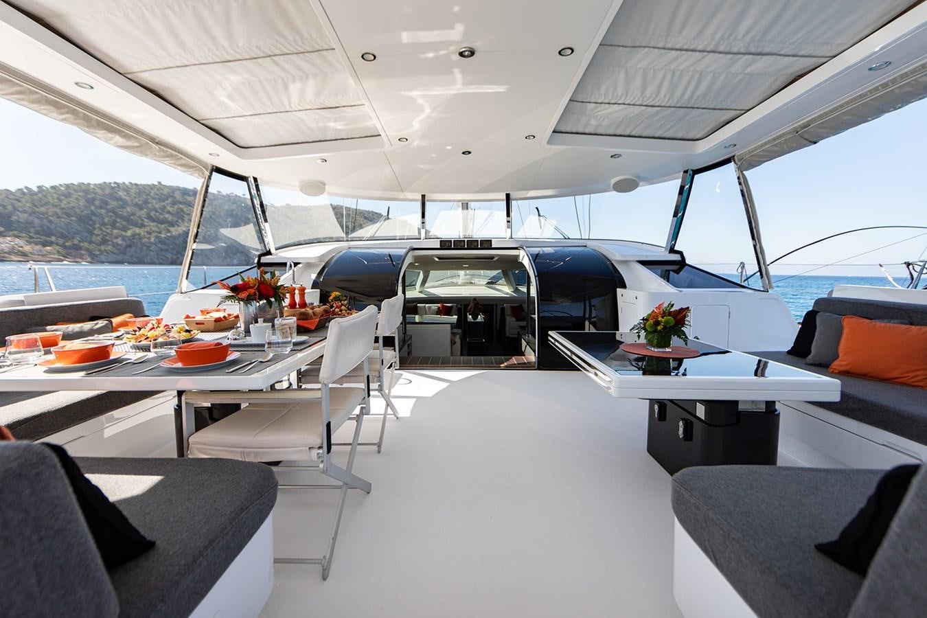 inside of a cockpit aboard BLISS Yacht for Sale