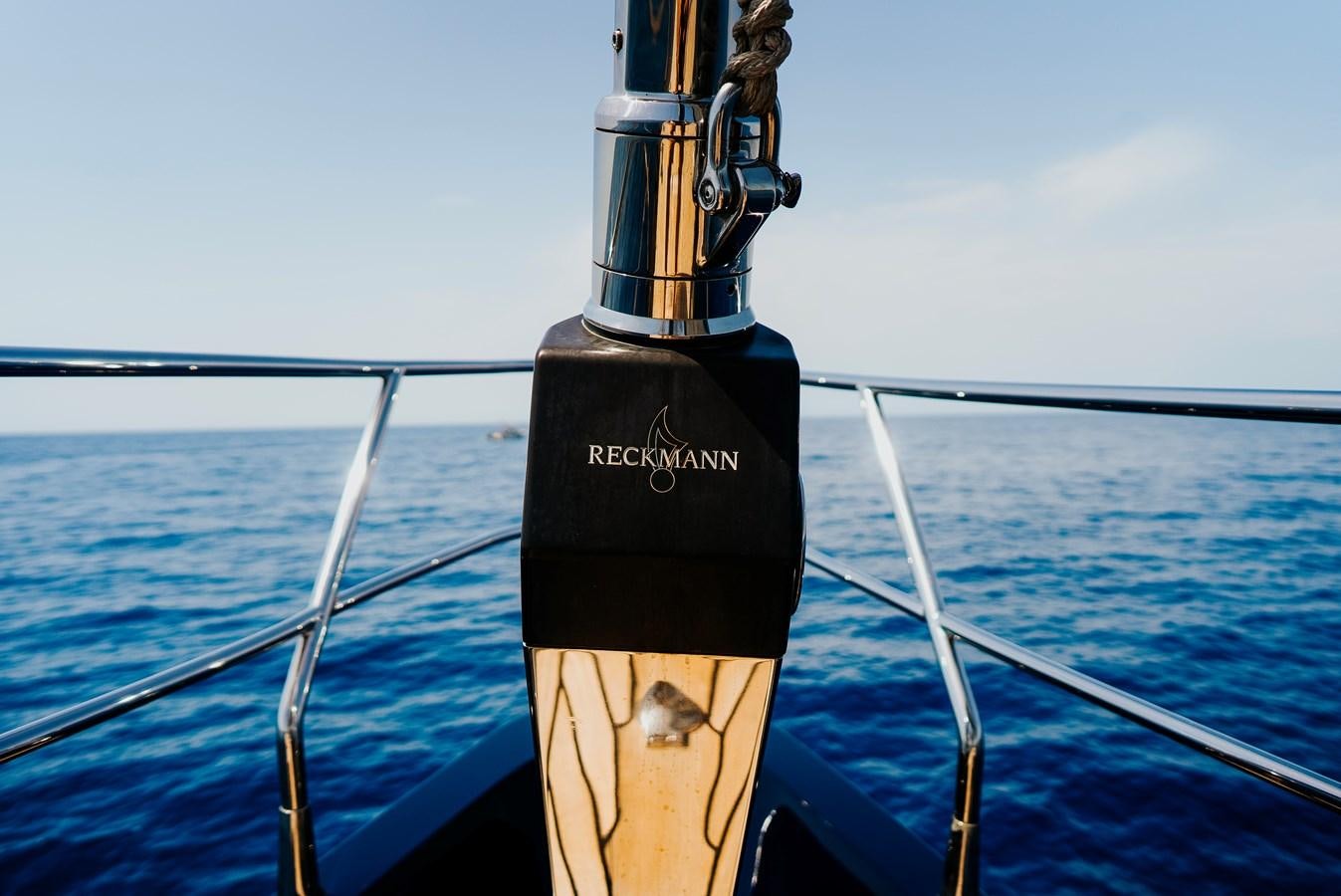 a boat with a sign on it aboard ECLIPSE Yacht for Sale