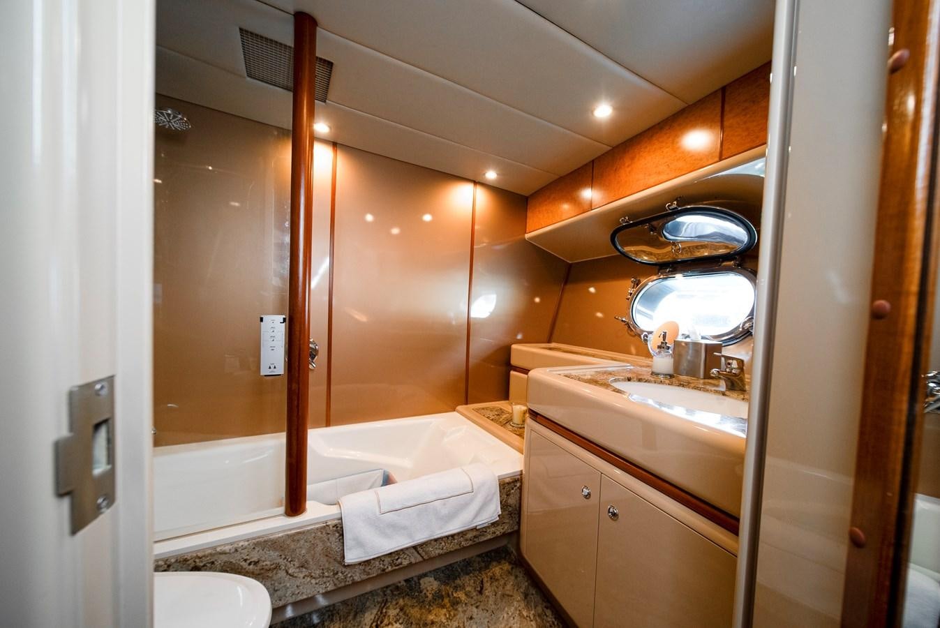 a bathroom with a large tub aboard ECLIPSE Yacht for Sale