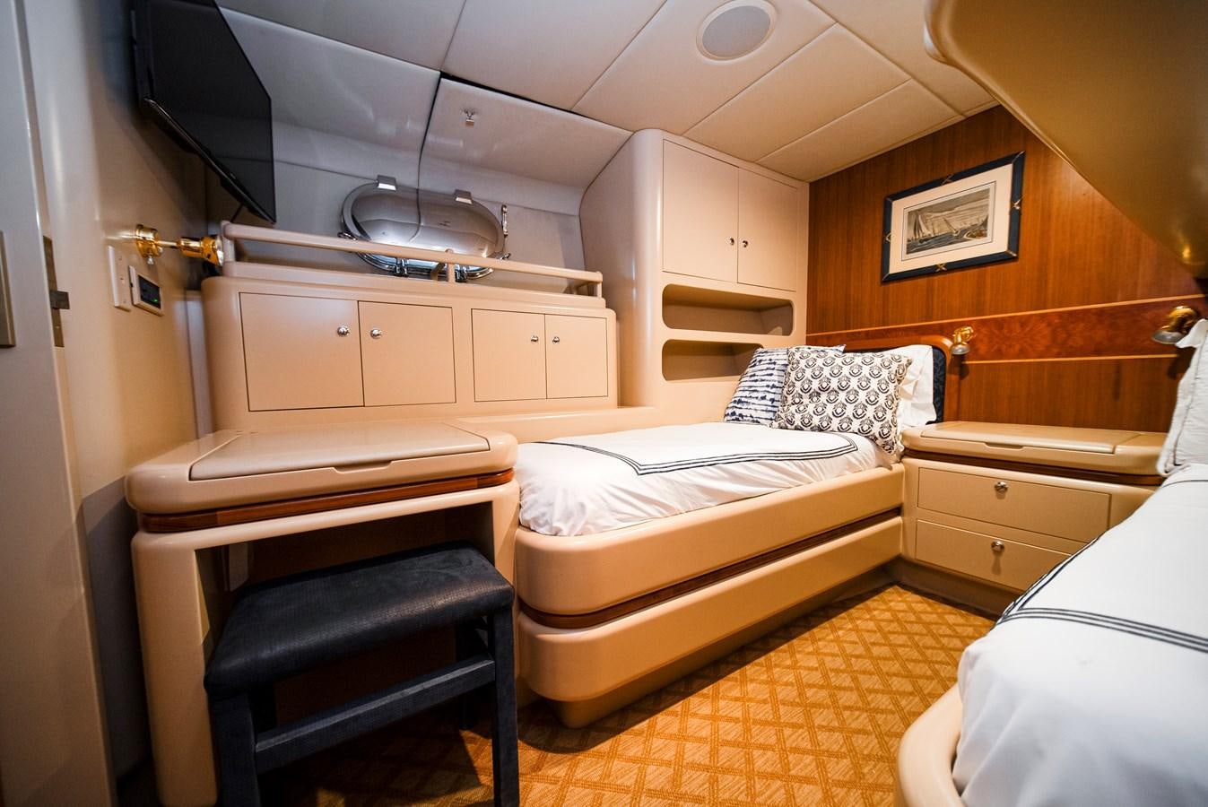 a room with bunk beds aboard ECLIPSE Yacht for Sale
