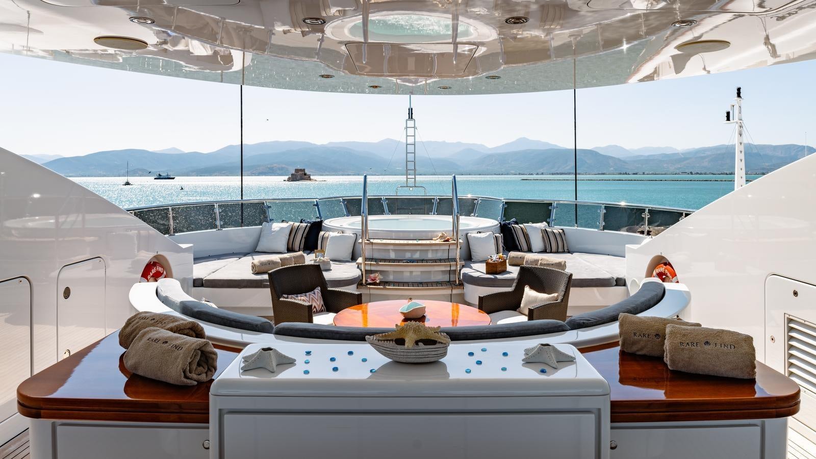 a boat on the water aboard RARE FIND Yacht for Sale