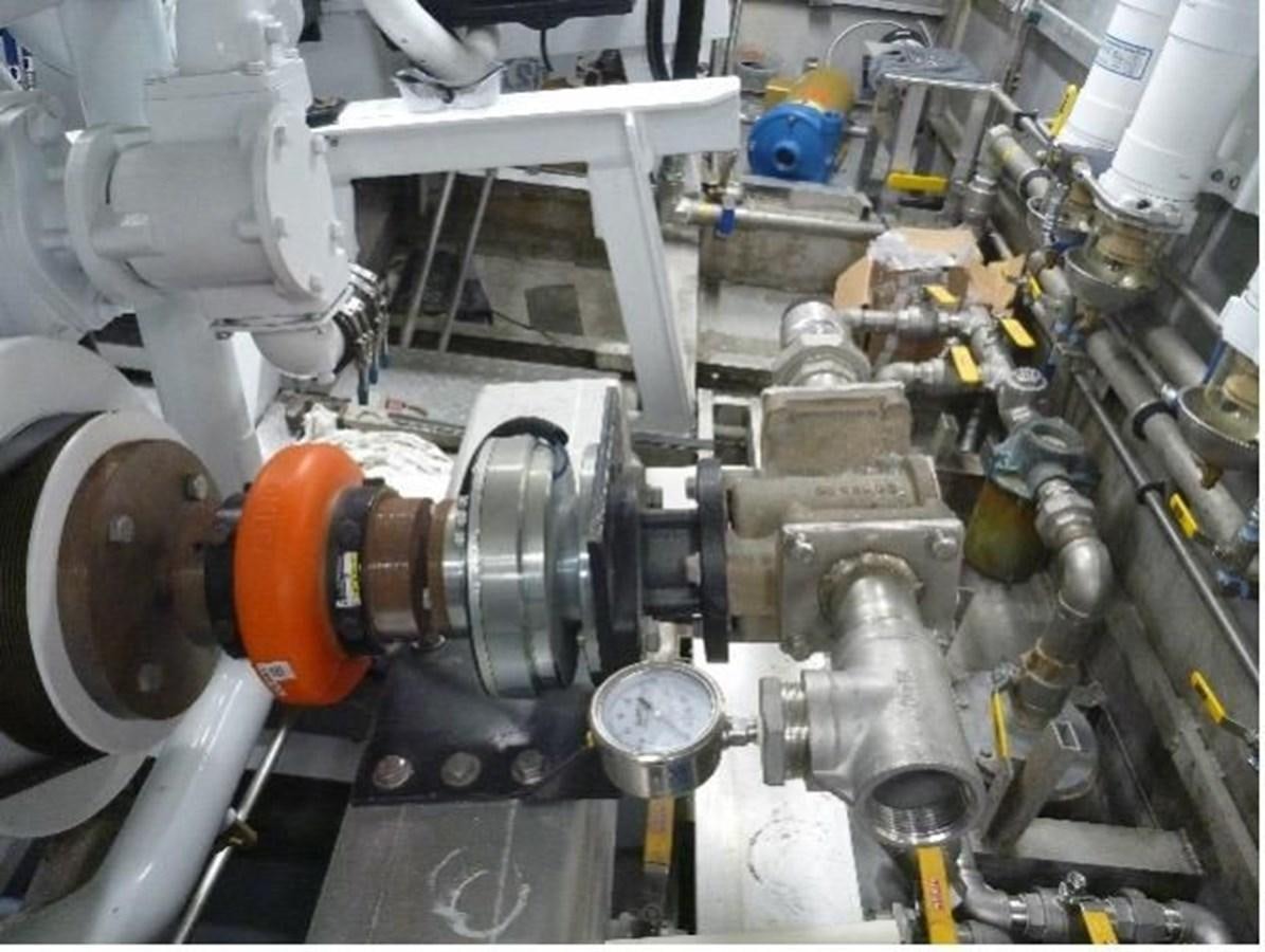 a close-up of a machine aboard OCEAN THUNDER Yacht for Sale