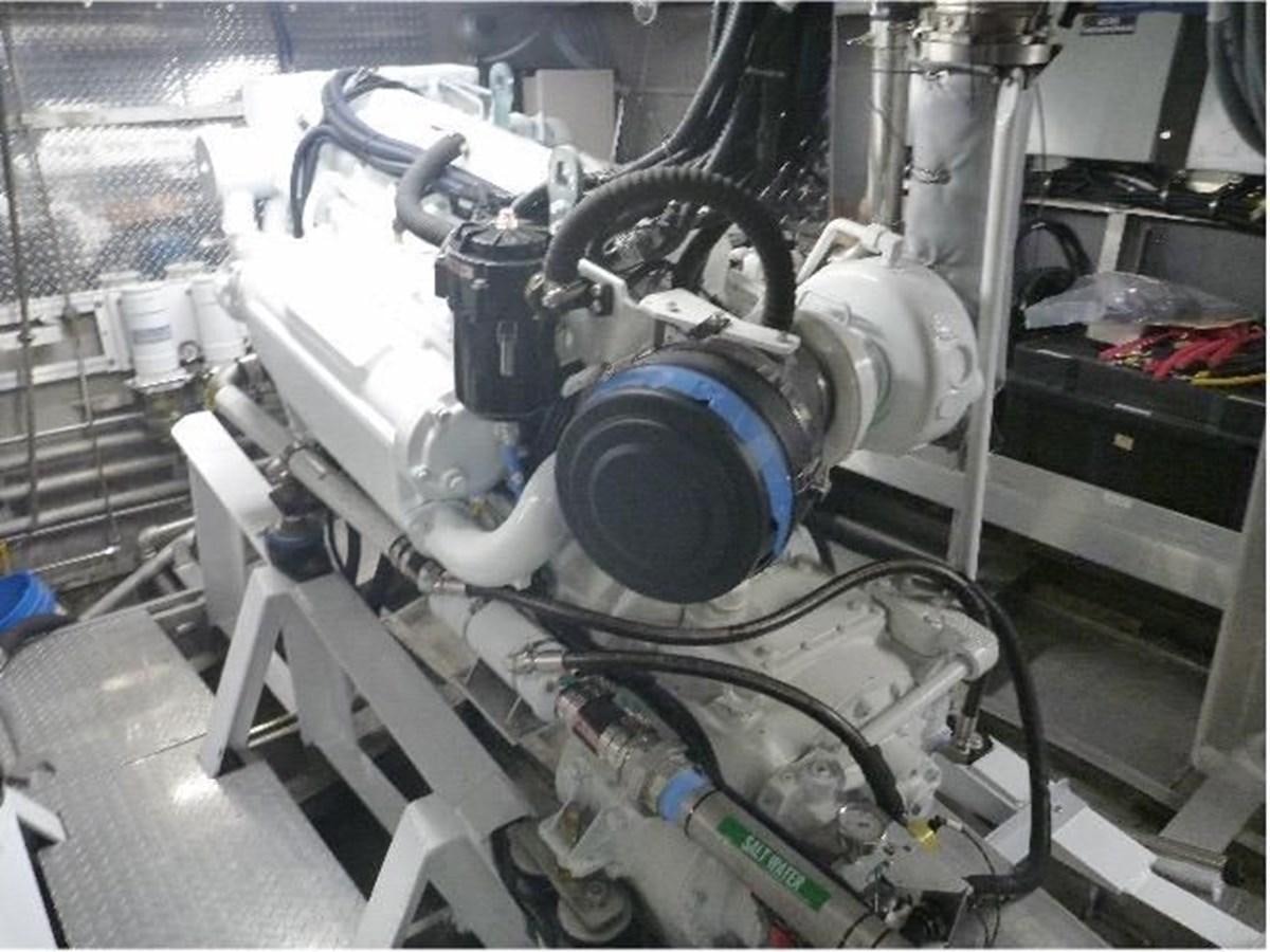 a machine with a metal frame aboard OCEAN THUNDER Yacht for Sale