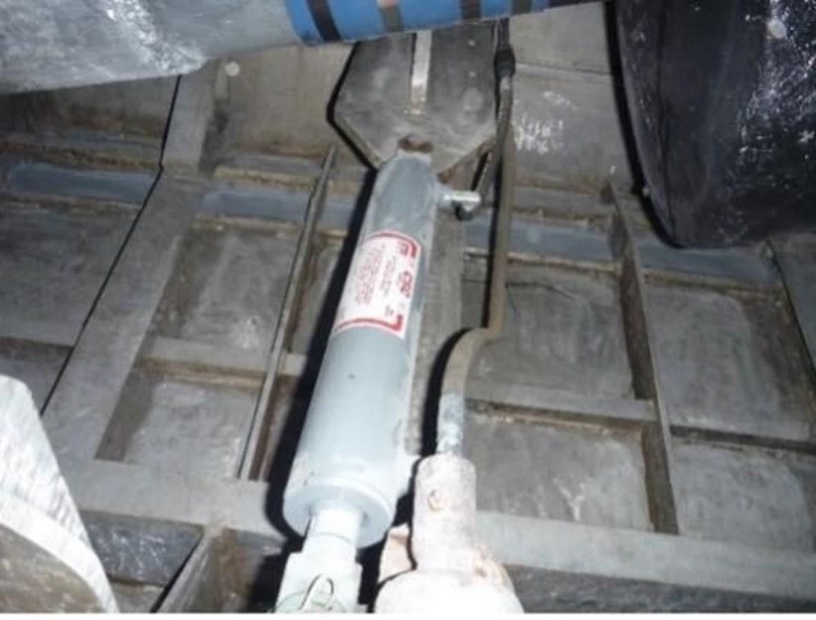 a close-up of a pipe aboard OCEAN THUNDER Yacht for Sale