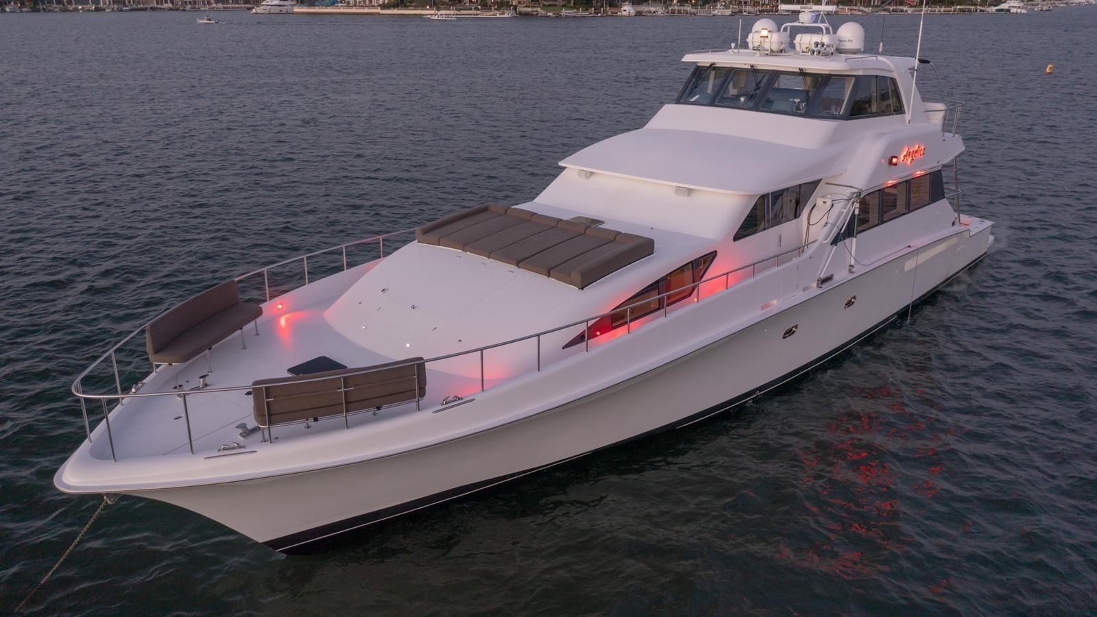 a white boat on the water aboard ANGELICA Yacht for Sale