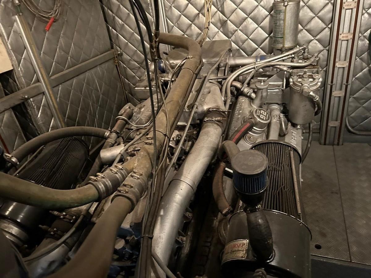 a room full of pipes aboard MILMAR Yacht for Sale