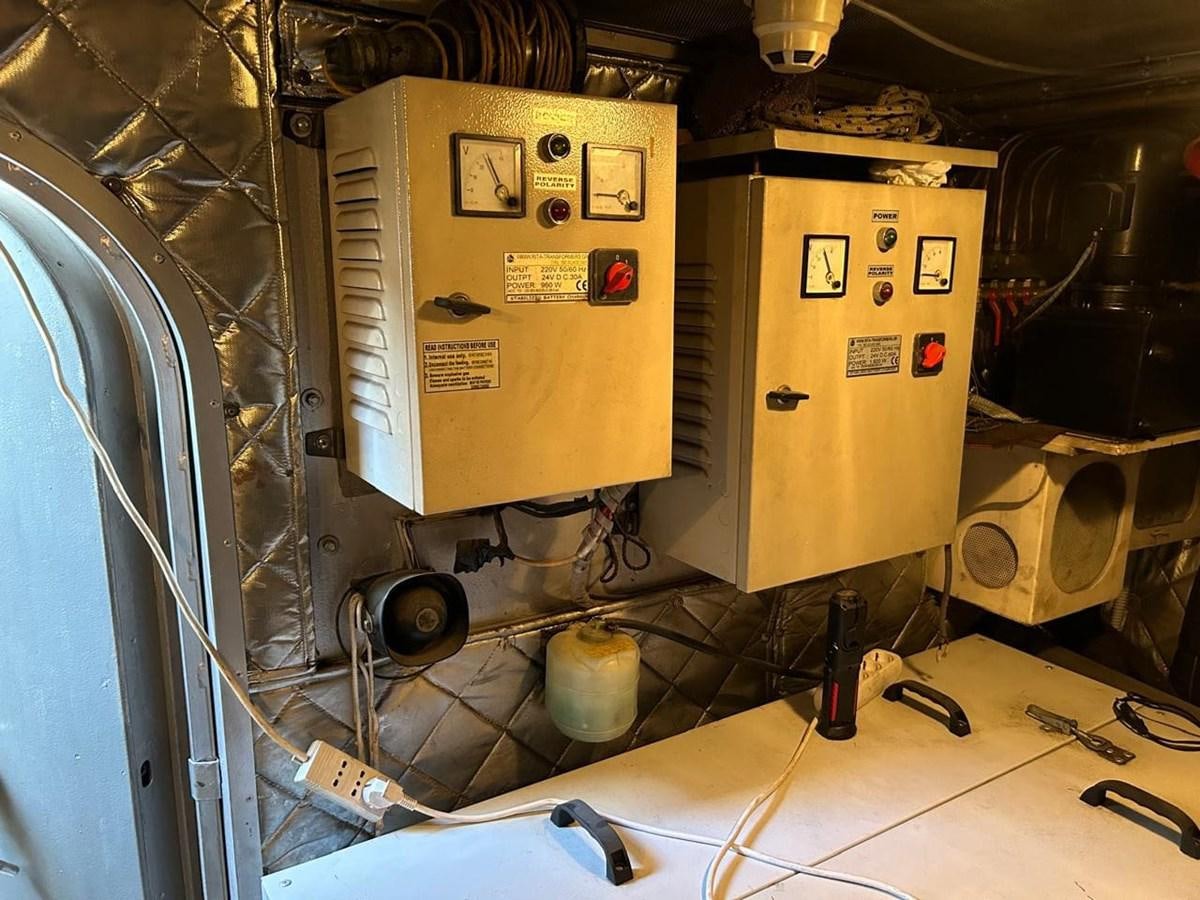 a machine with a large piece of equipment on it aboard MILMAR Yacht for Sale