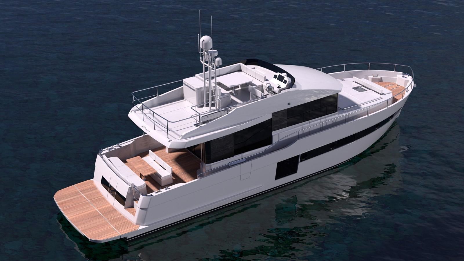 a boat on the water aboard SUNDECK YACHTS Yacht for Sale