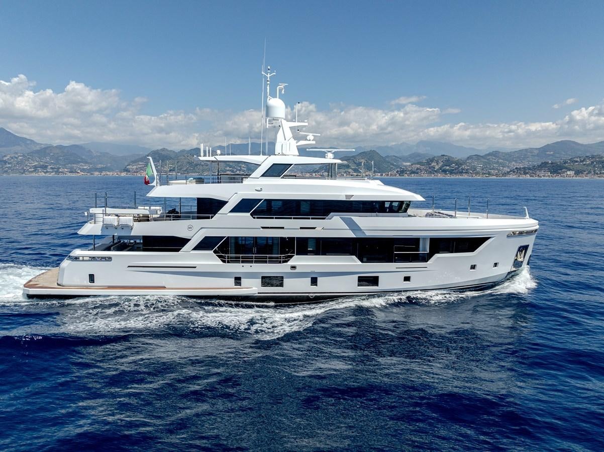 a white yacht in the water aboard RSY C.129 Yacht for Sale