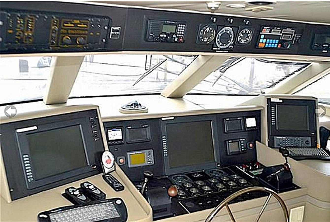 a room with computers and monitors aboard MON SHERI Yacht for Sale