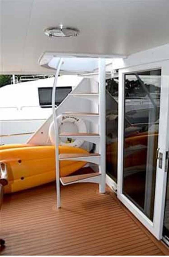 a white bunk bed in a room aboard MON SHERI Yacht for Sale