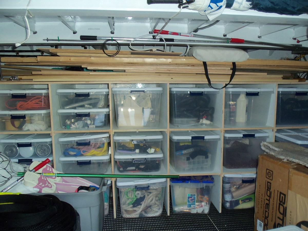 a shelf with many items on it aboard MON SHERI Yacht for Sale