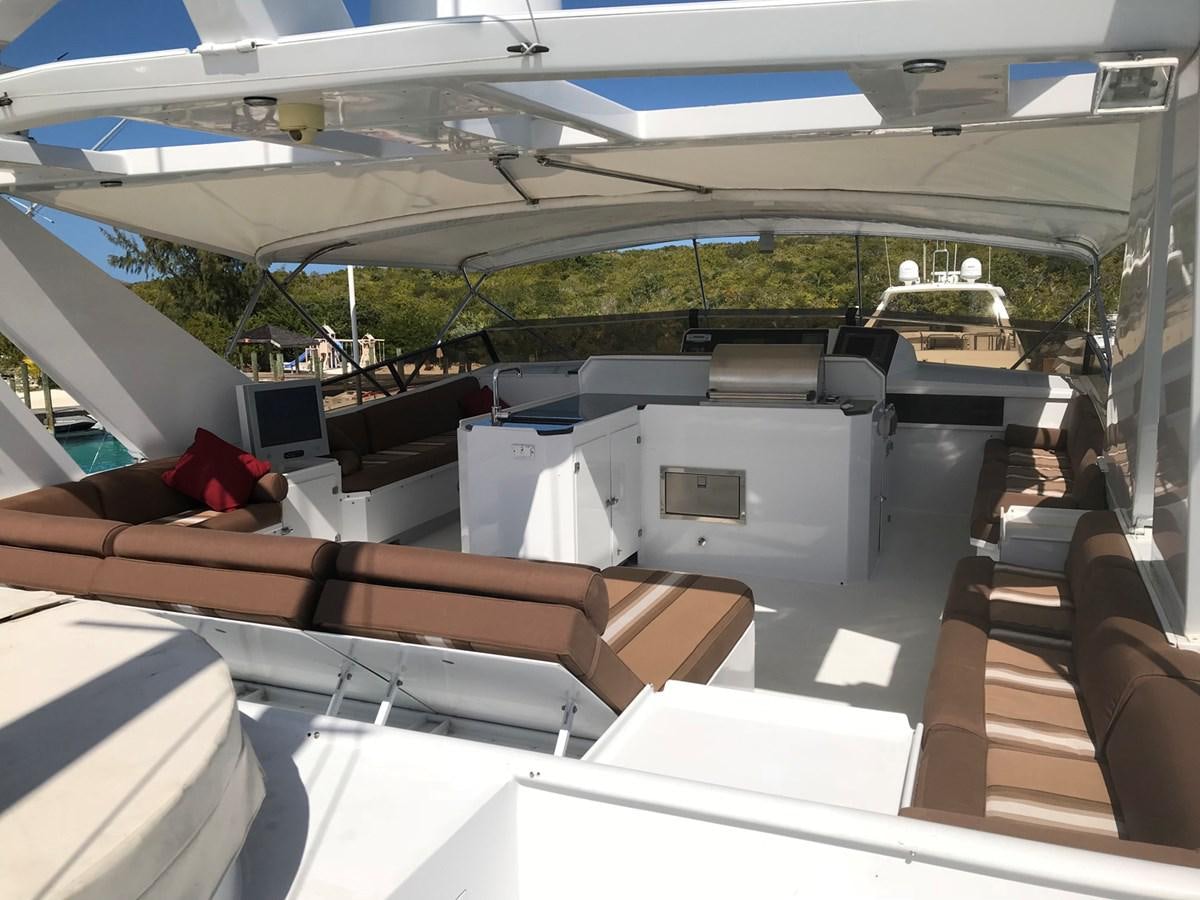 inside of a tent aboard MON SHERI Yacht for Sale