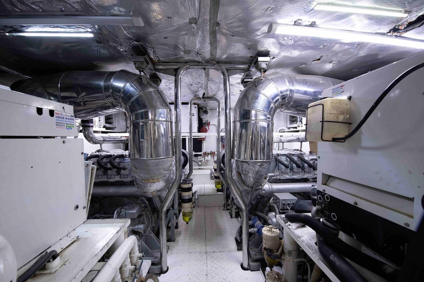 a large room with machinery aboard STOLI Yacht for Sale