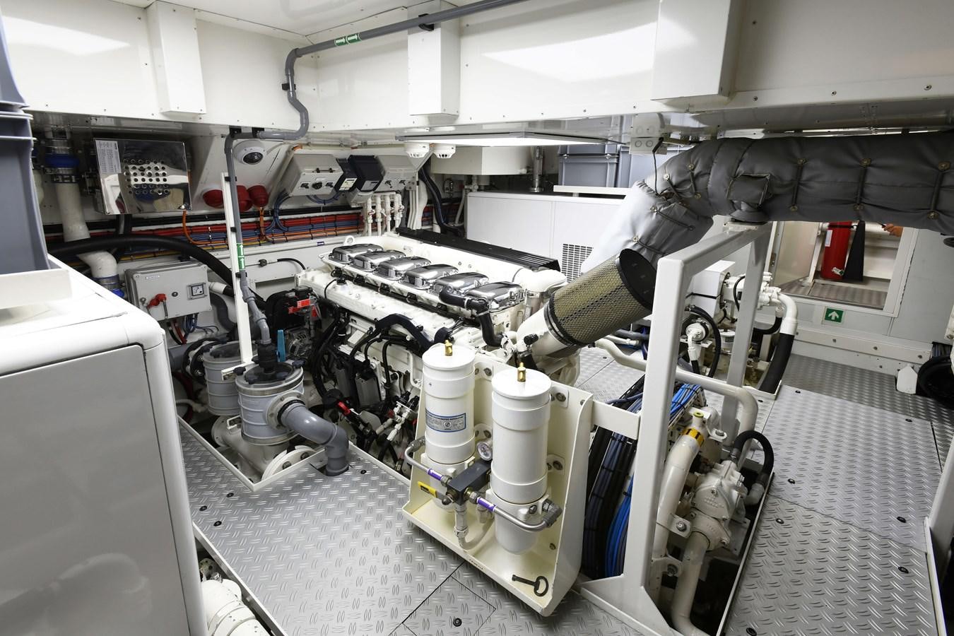 a large white machine with many tubes aboard ATALANTE Yacht for Sale