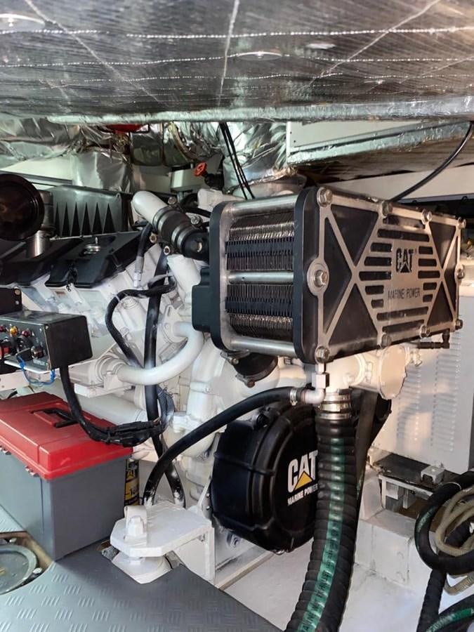a car engine with wires aboard PATHOS Yacht for Sale