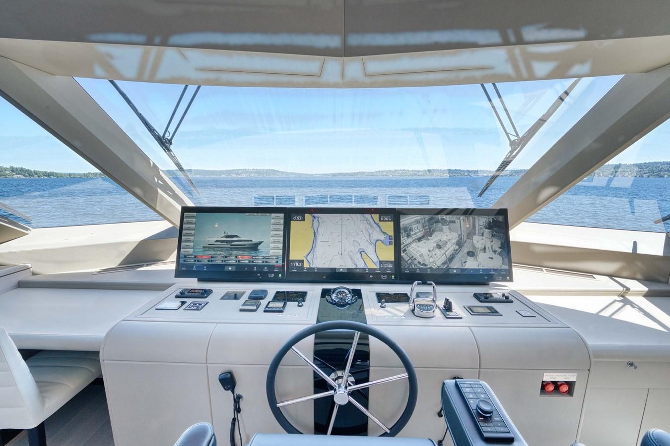 inside of a car aboard OCEAN ALEXANDER 32L11 Yacht for Sale