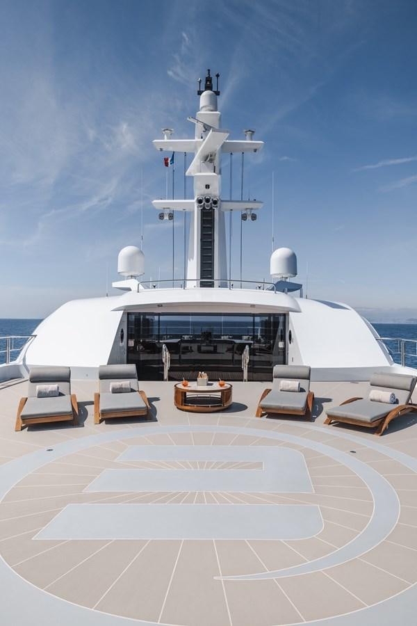 a space shuttle on a launch pad aboard ENERGY Yacht for Sale