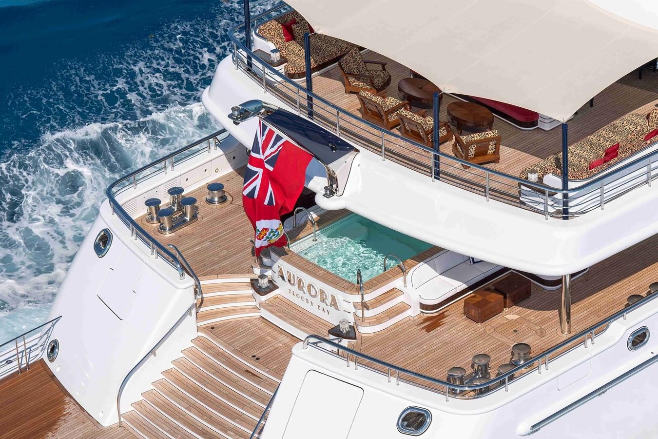 a ship on the water aboard AURORA Yacht for Sale