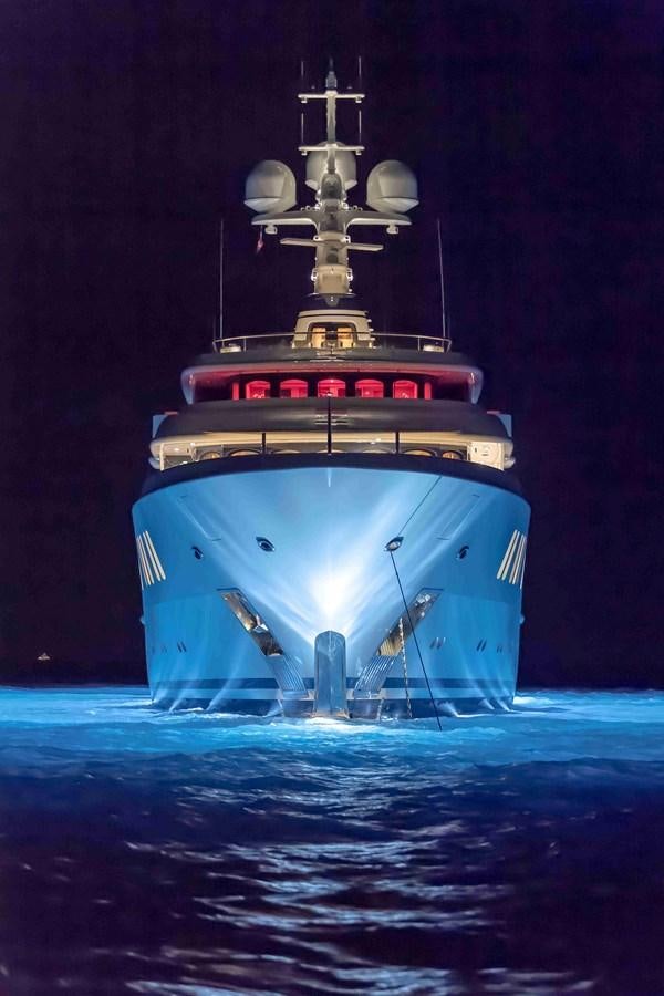 a ship in the water aboard AURORA Yacht for Sale