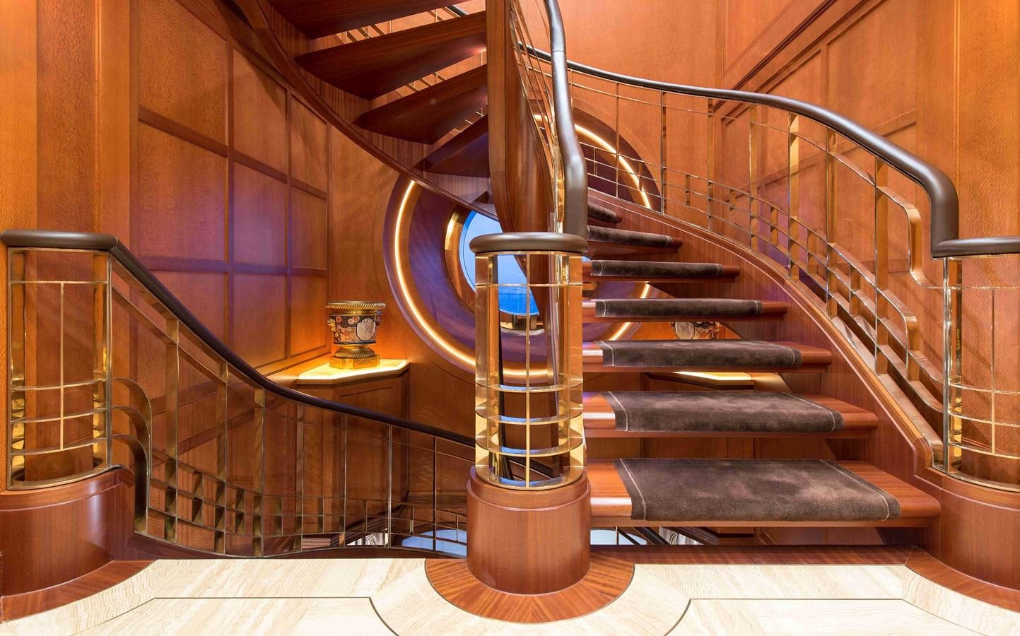 a machine with a metal frame aboard AURORA Yacht for Sale