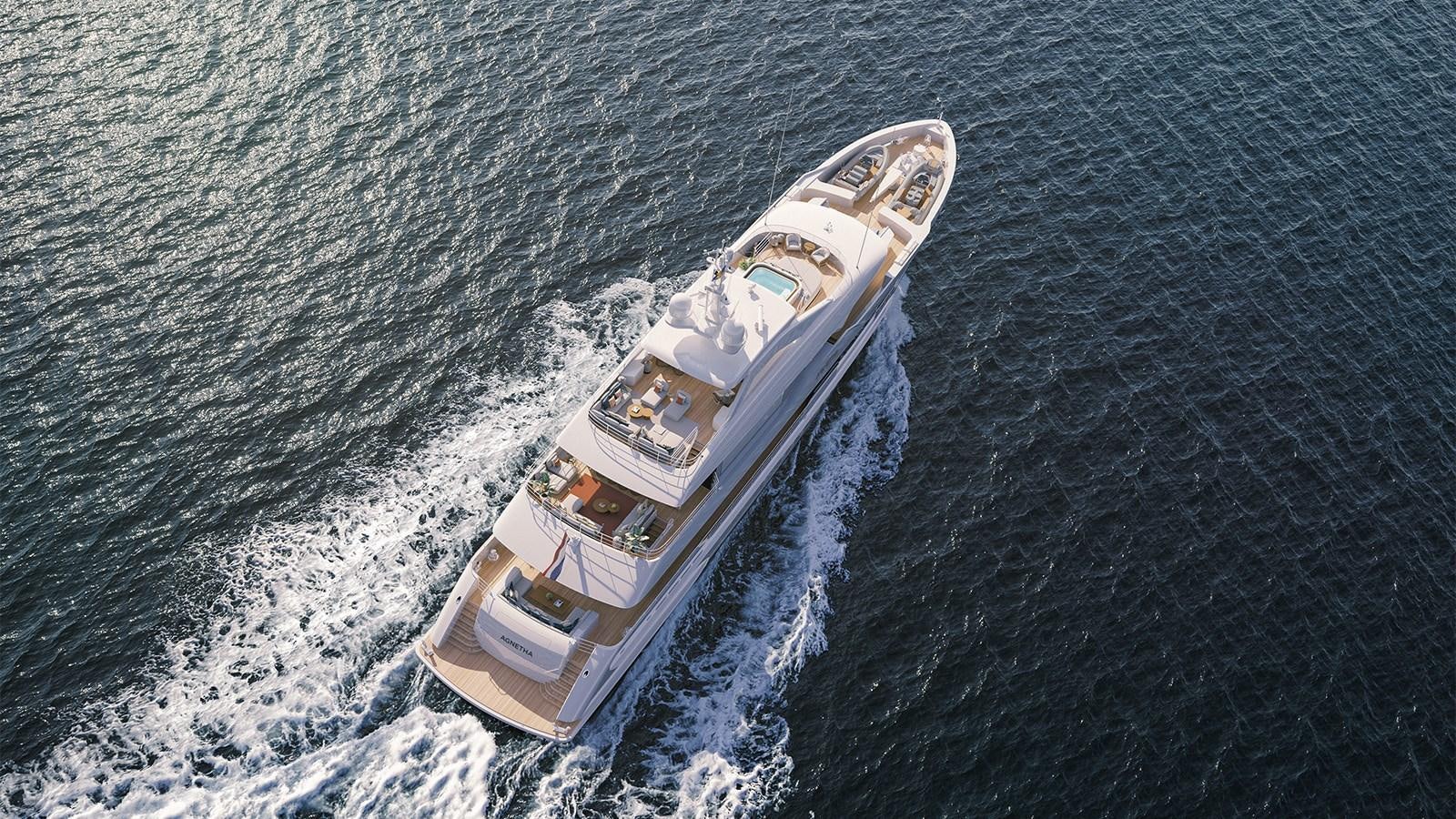 a boat in the water aboard HEESEN 55M STEEL YN 20955  AGNETHA Yacht for Sale