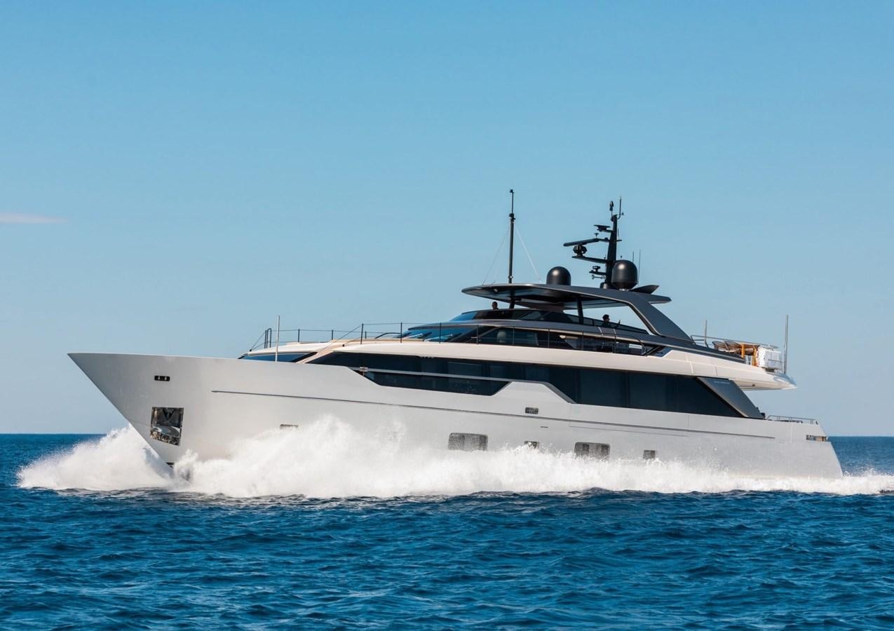 a large white boat in the water aboard ASYMMETRIC Yacht for Sale