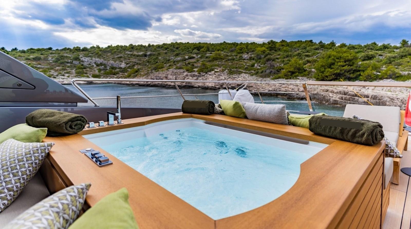 a pool on a deck aboard ASYMMETRIC Yacht for Sale