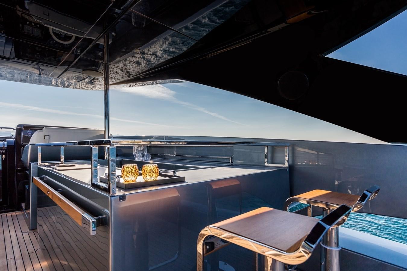 a large metal object on a metal bar aboard IRON GRYPHON Yacht for Sale