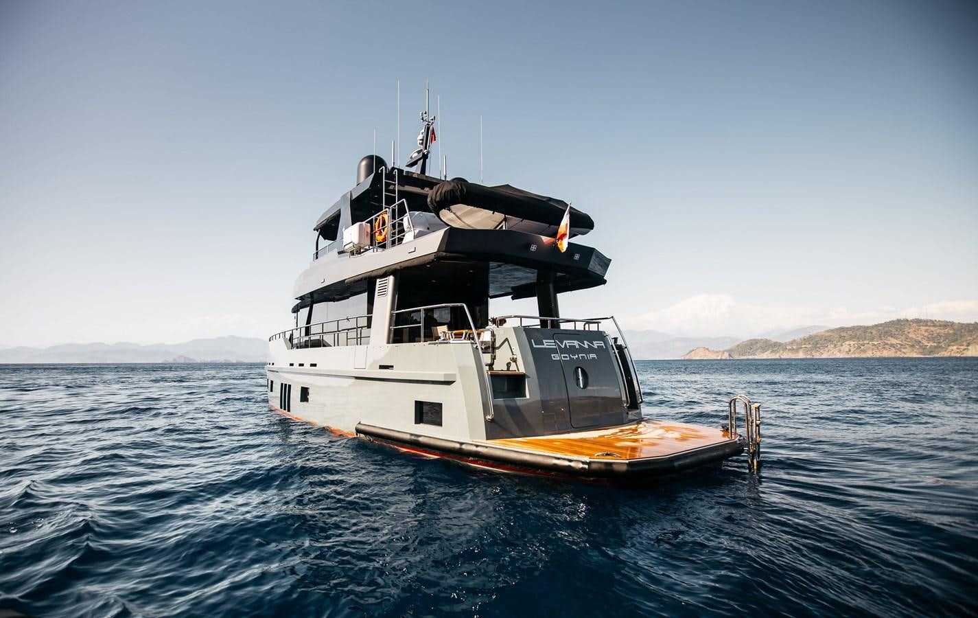 a boat in the water aboard BERING 70 LEVANNA Yacht for Sale