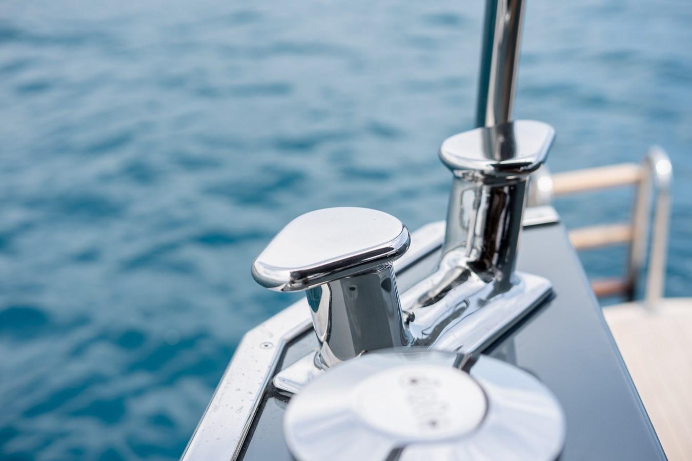 a boat with a steering wheel aboard BERING 70 LEVANNA Yacht for Sale