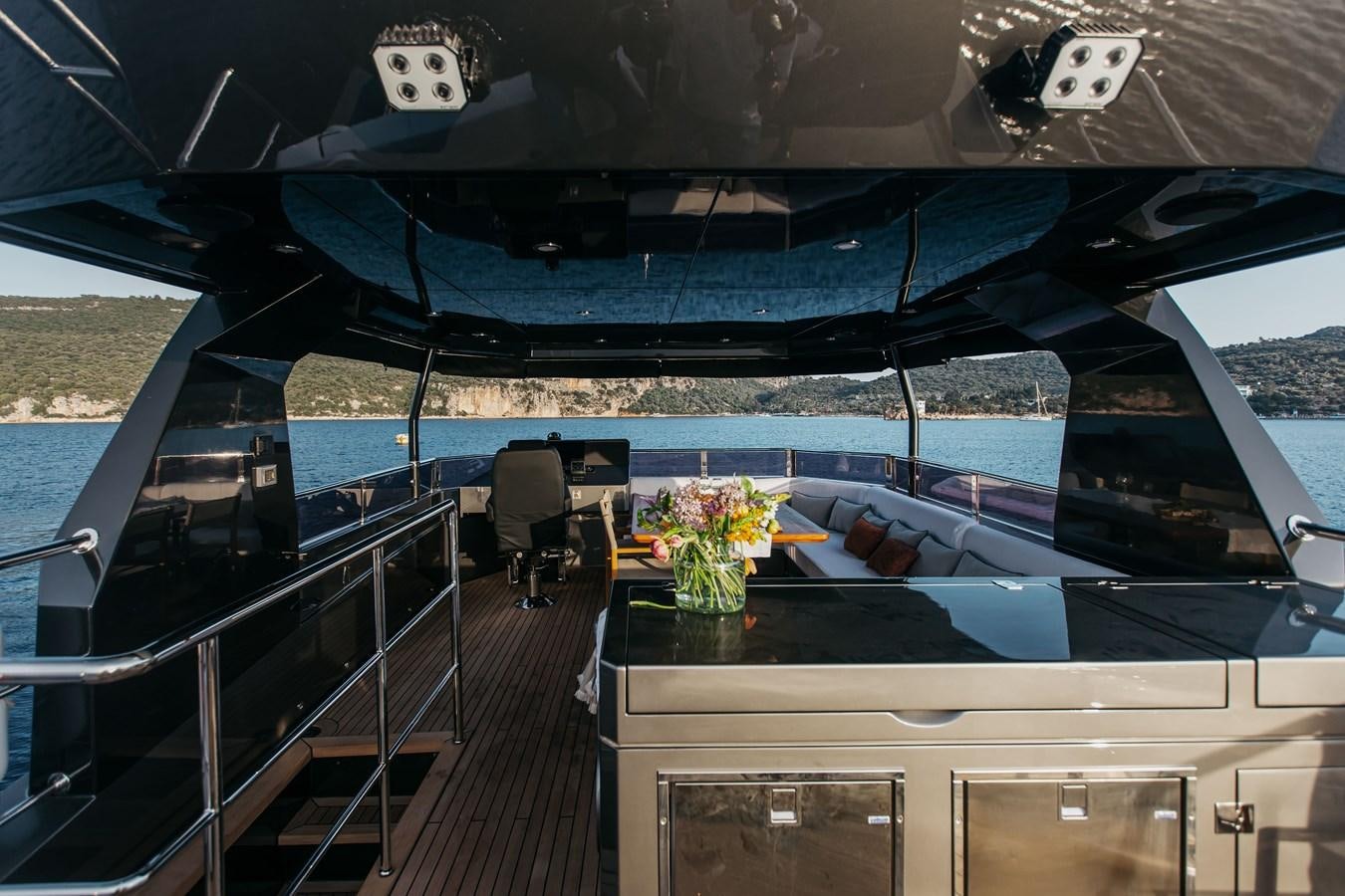 a boat on the water aboard BERING 70 LEVANNA Yacht for Sale