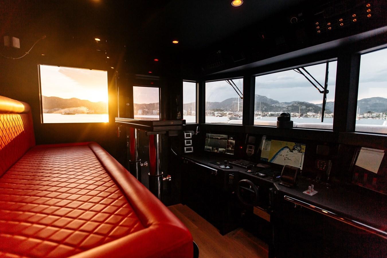 inside of a train aboard BERING 70 LEVANNA Yacht for Sale