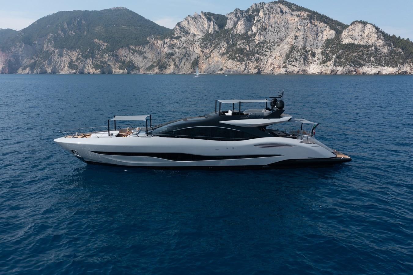 a boat in the water aboard MANGUSTA MAXIOPEN 104 REV #04 - EREIVA - CAREFULLY USED Yacht for Sale
