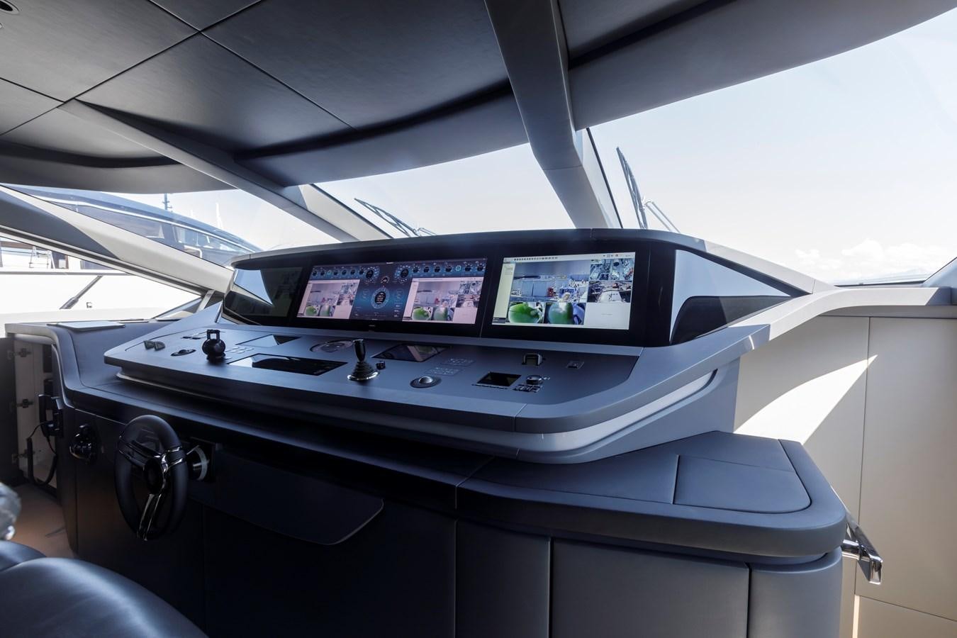 the inside of a car aboard MANGUSTA MAXIOPEN 104 REV #04 - EREIVA - CAREFULLY USED Yacht for Sale