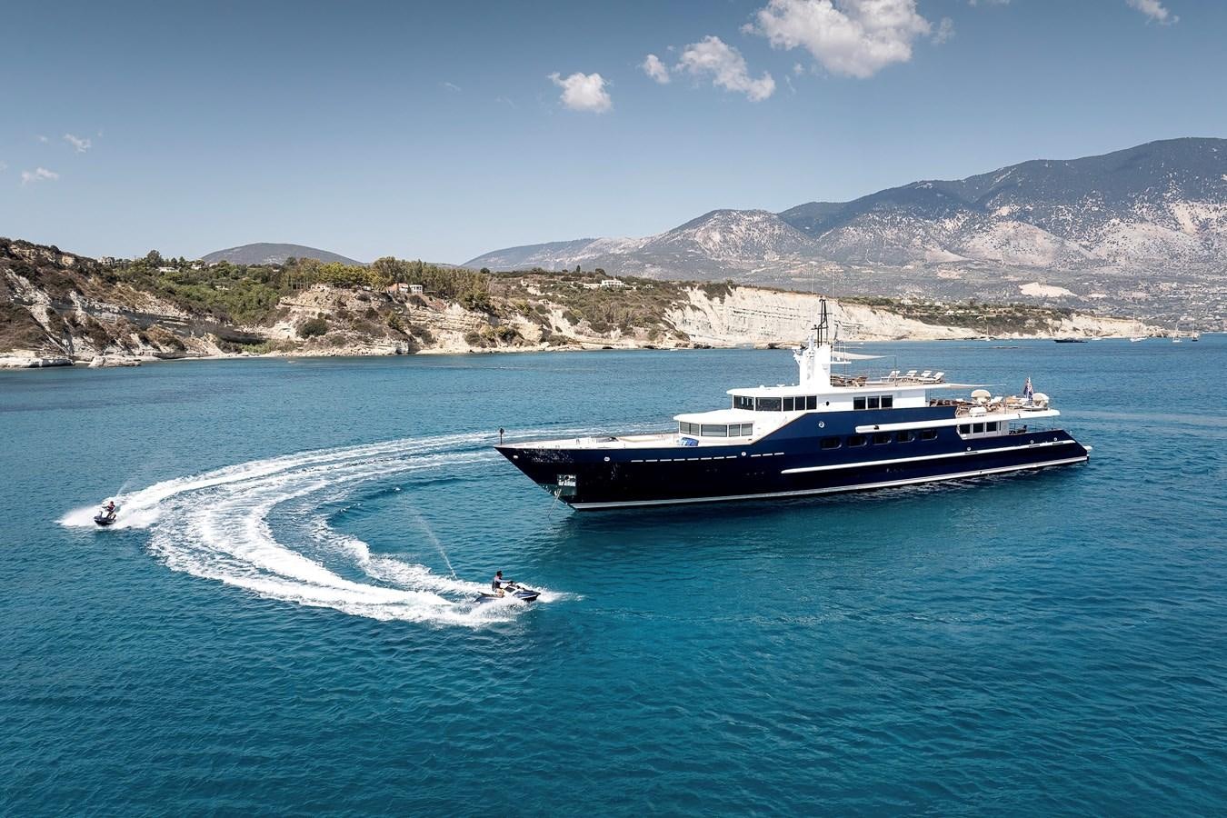 a boat on the water aboard KORU Yacht for Sale