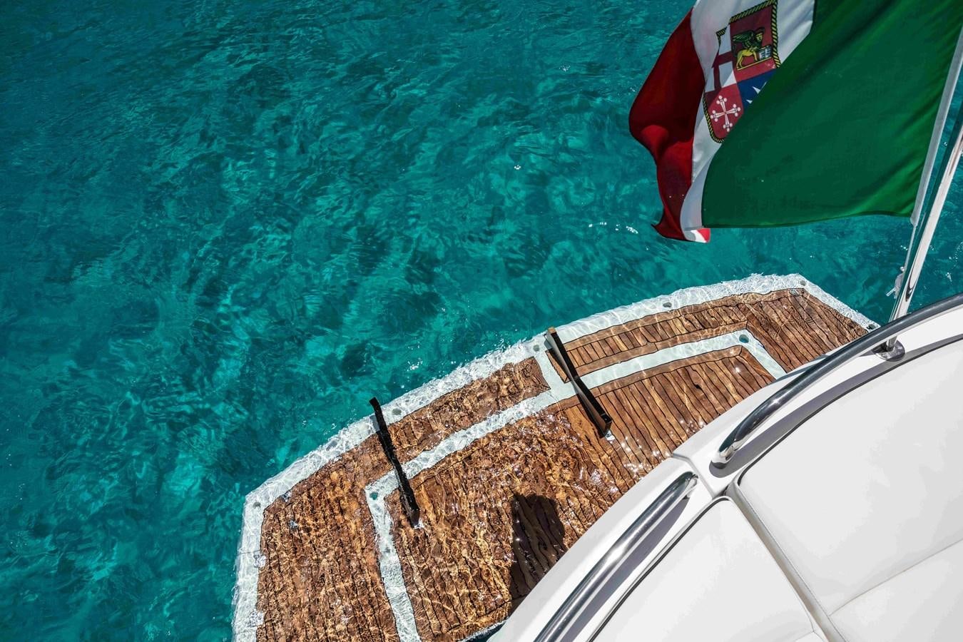 a flag on a boat aboard SARAH Yacht for Sale
