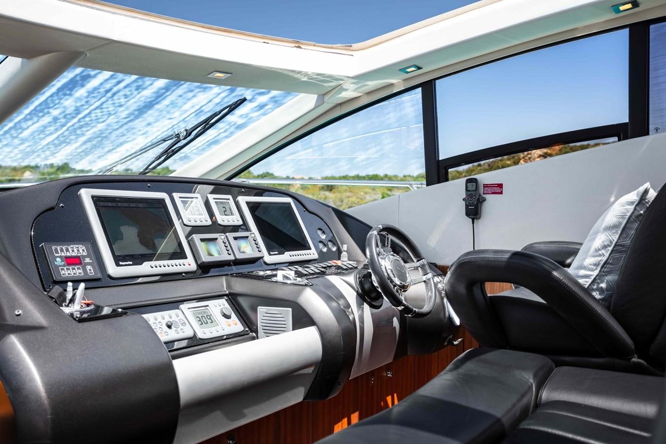 inside of a car aboard SARAH Yacht for Sale
