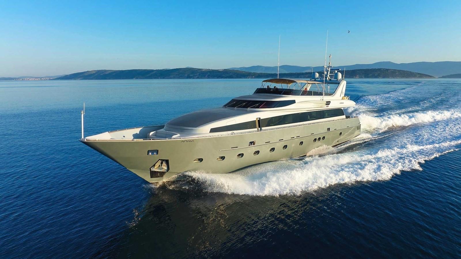 a yacht on the water aboard ANAVI Yacht for Sale