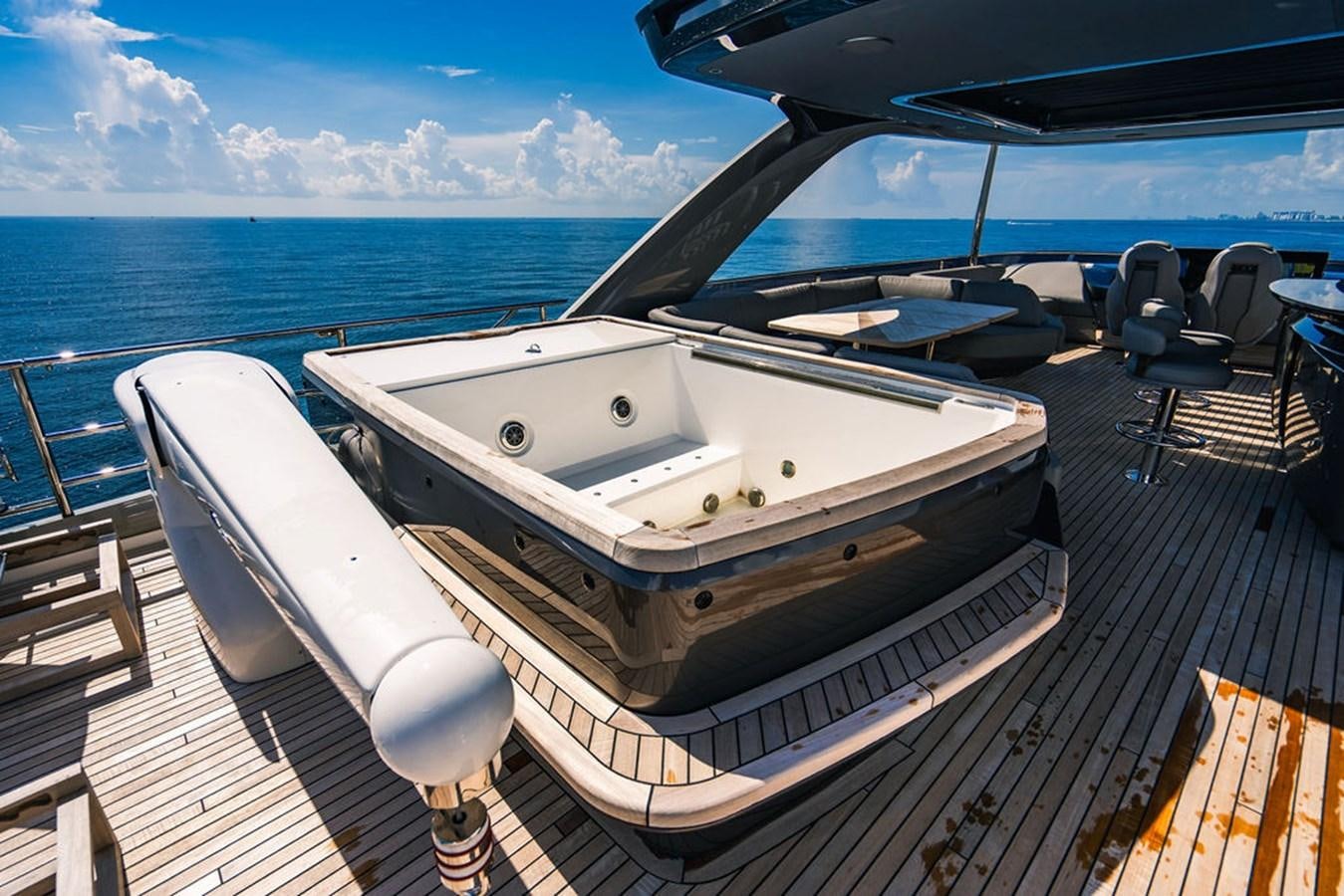 a boat on a deck aboard TBANK Yacht for Sale