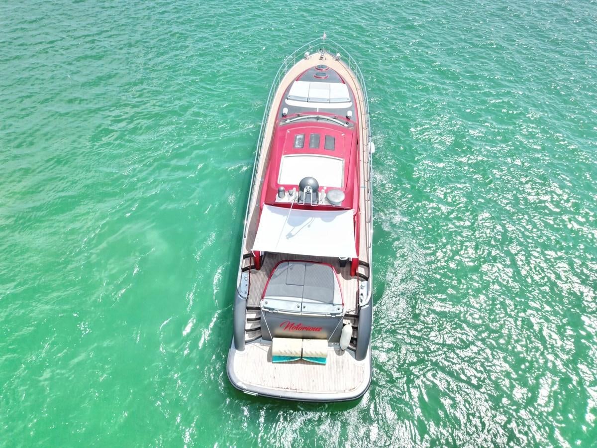 a boat in the water aboard NOTORIUS Yacht for Sale