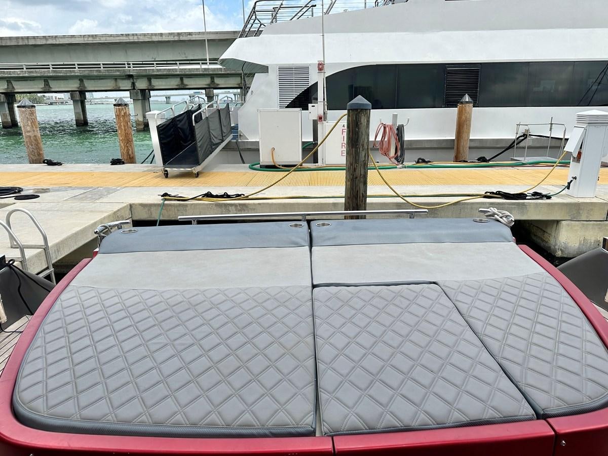 a close-up of a car hood aboard NOTORIUS Yacht for Sale